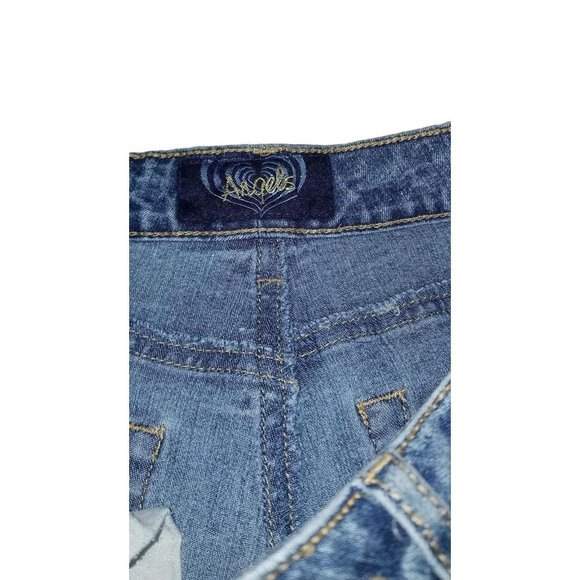 Angels Y2K Juniors Blue Denim Flared Bootcut Jeans Size 0 - Picture 3 of 5